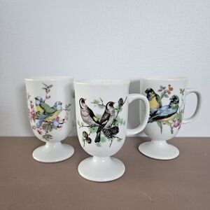 Vintage Songbird Mugs - Set of 3